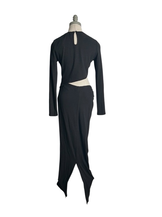 JLUXLABEL Summer Romance Cutout Side Long Sleeve Maxi Dress Black Size Large NEW - Picture 16 of 16